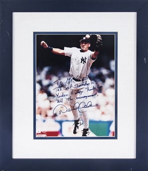 Derek Jeter Signed and Inscribed Framed 14x16 Photograph to Phil Rizzuto (Beckett)